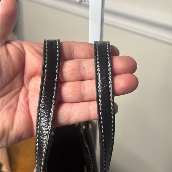 COACH SIGNATURE MONOGRAM Stylish Black and Tan Women's satchel - Picture 7 of 11